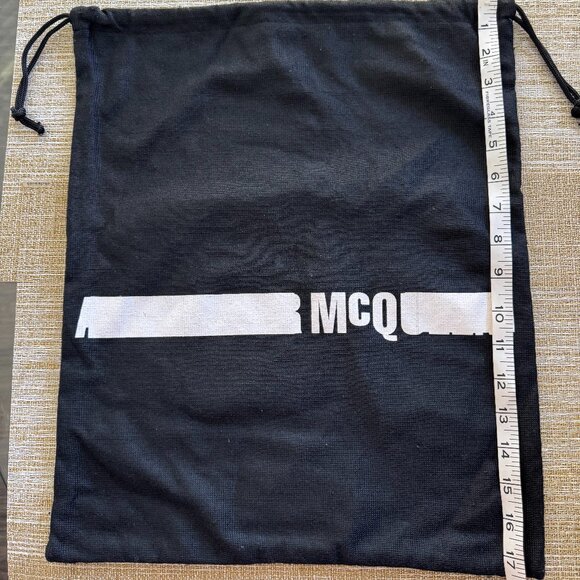 MCQ Alexander McQueen Black Graffiti Logo Dust Bag | 100% Authentic | Rare Style - Picture 2 of 4